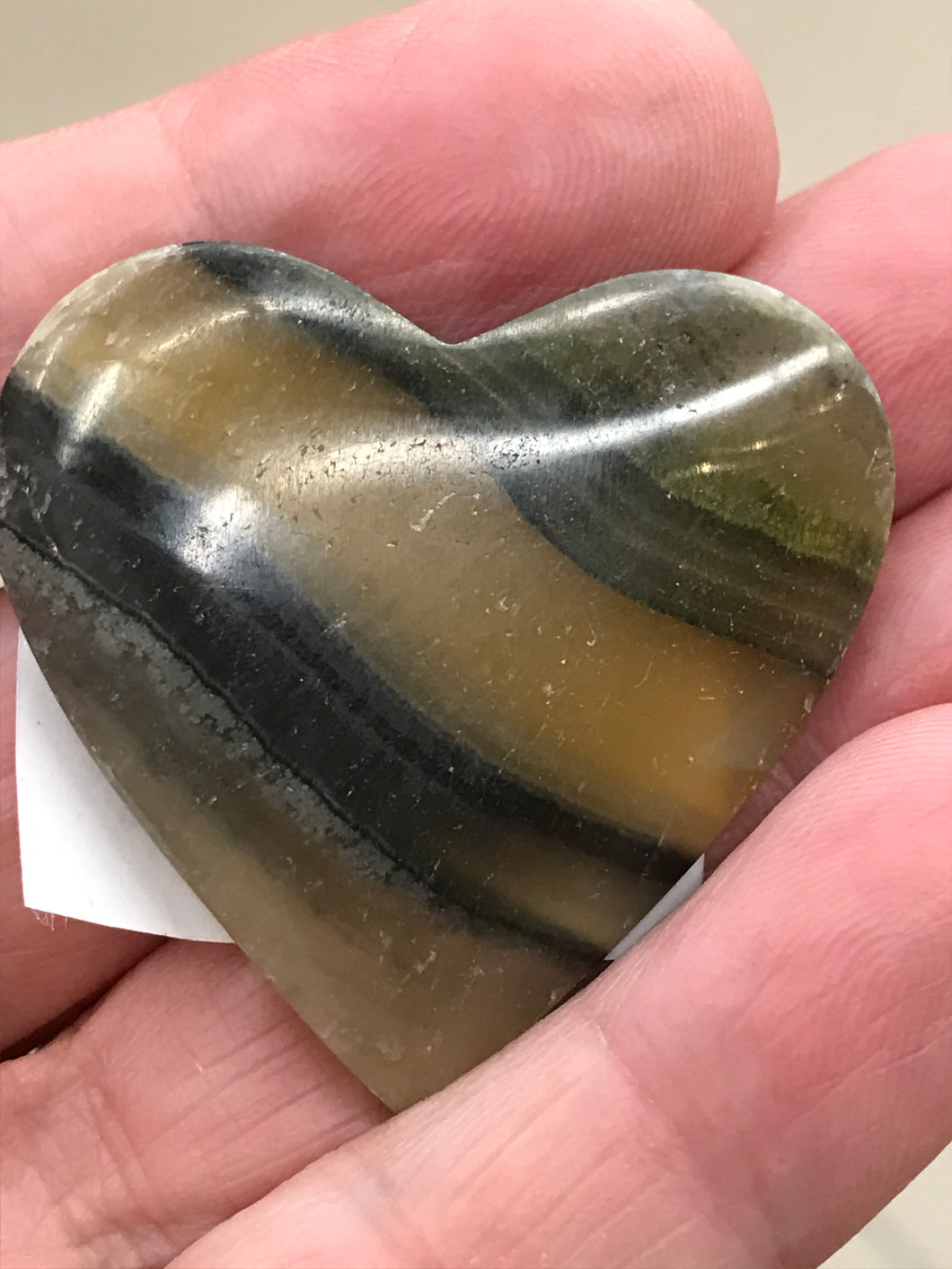 BLUE ONYX HEART CABOCHON