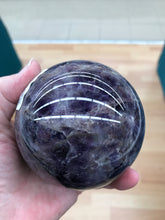 Load image into Gallery viewer, AMETHYST CHEVRON SPHERE
