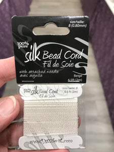 SILK BEAD CORD 0.8MM