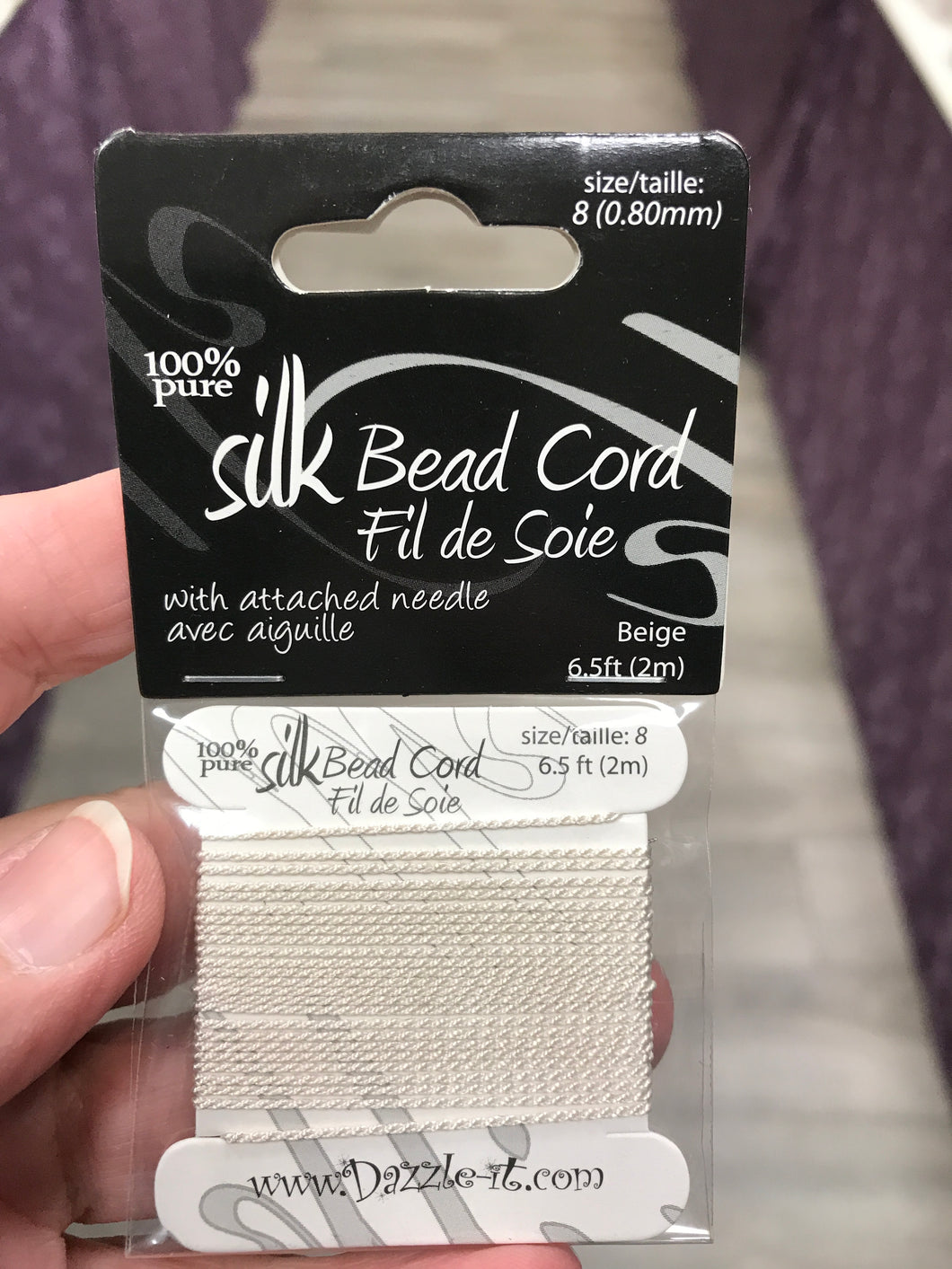 SILK BEAD CORD 0.8MM