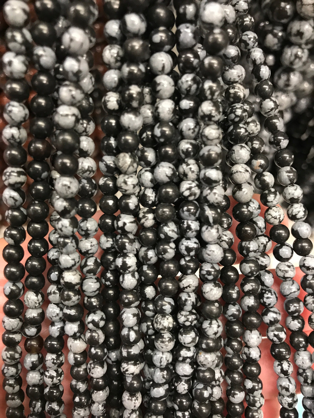 SNOWFLAKE OBSIDIAN 4MM