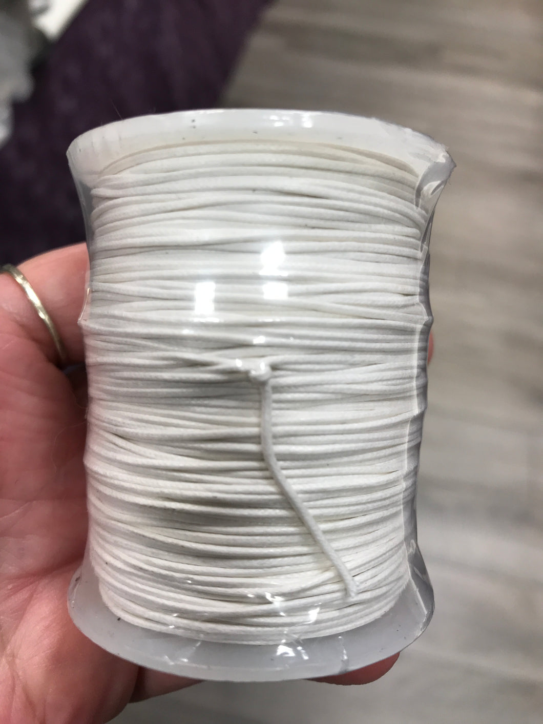 COTTON WAXED CORD WHITE