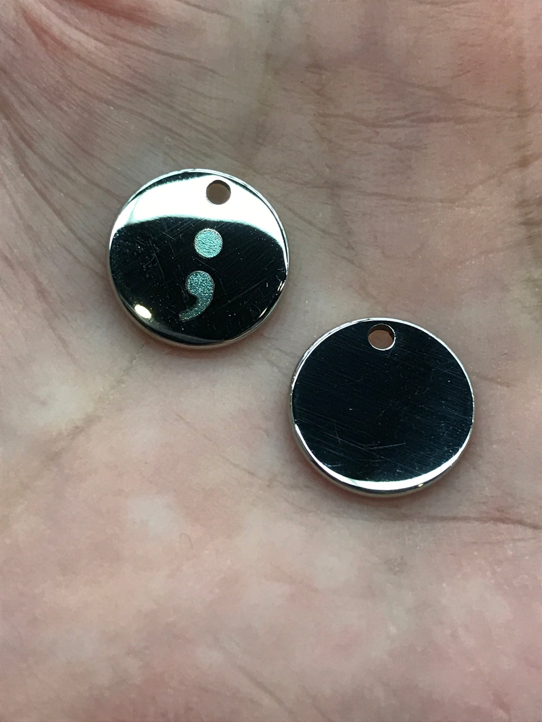 304 STAINLESS CHARM SEMICOLON