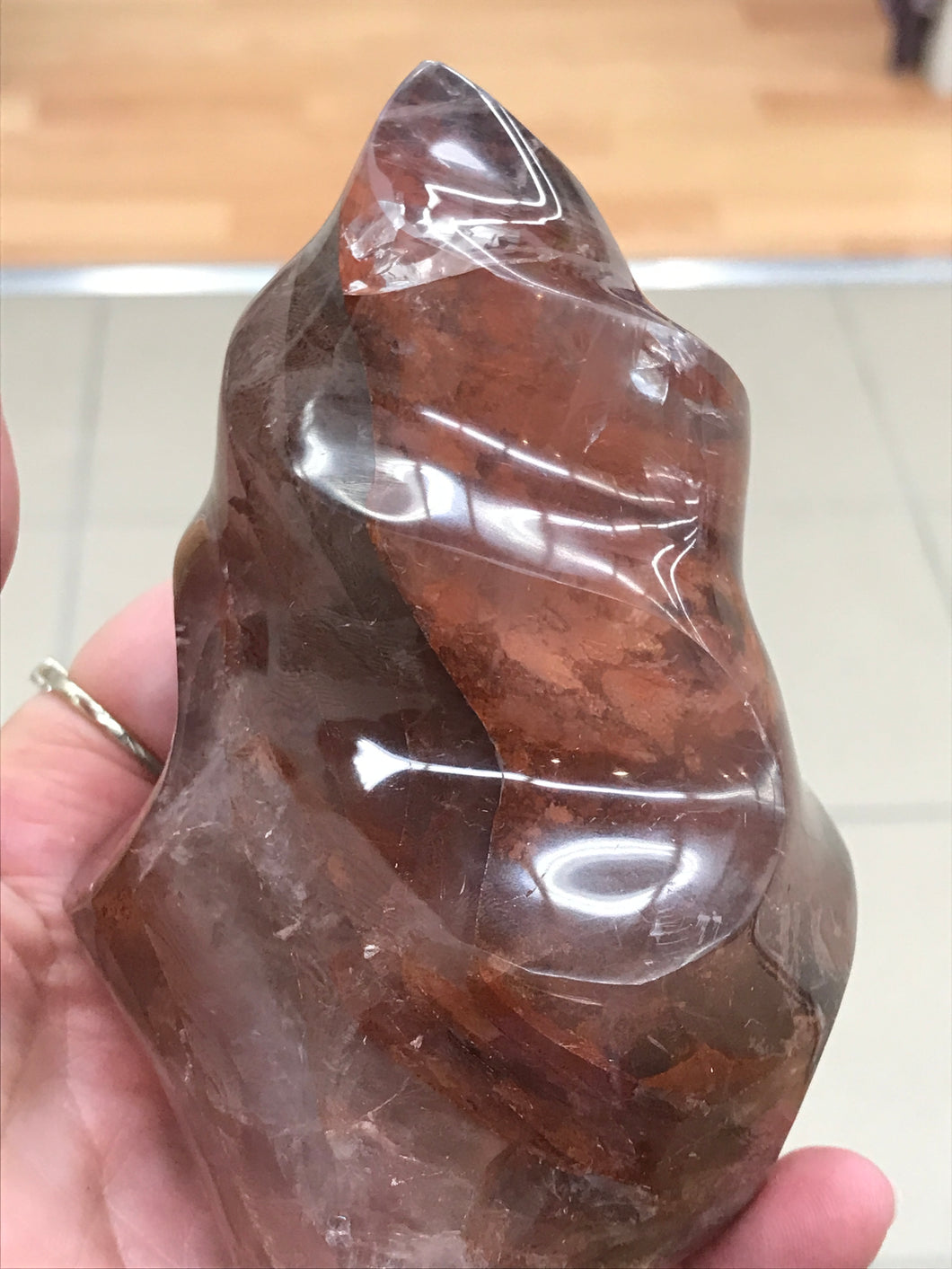 RED HEMATOID QUARTZ FLAME