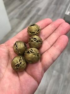 BRASS HOLLOW BEAD