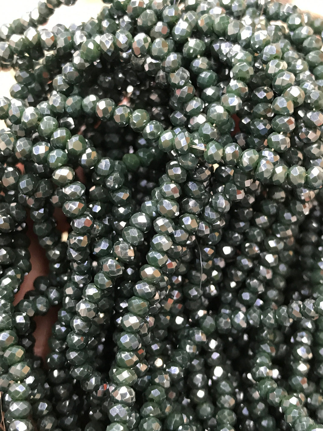 ELECTROPLATED GLASS FACETED 3X2MM