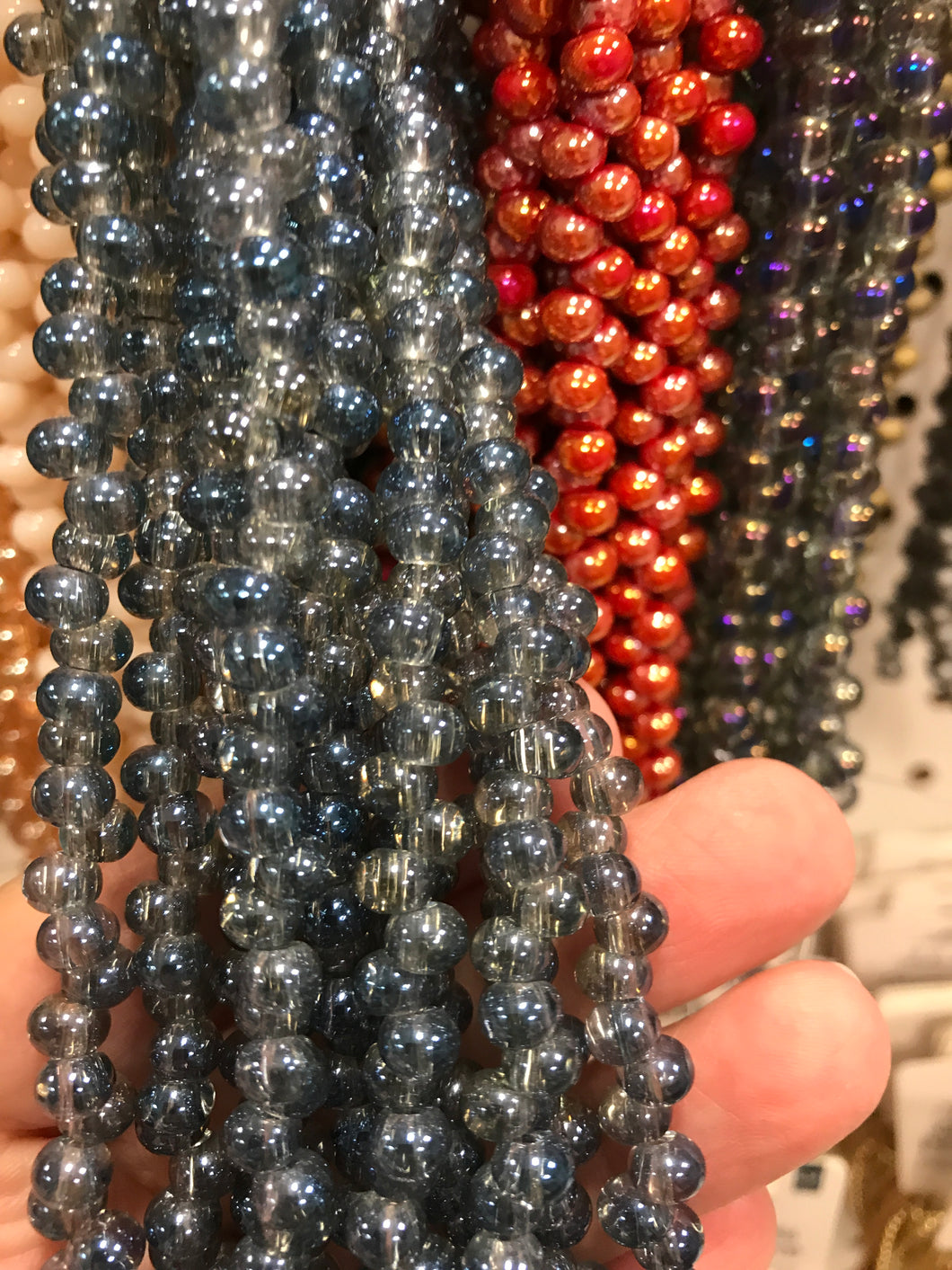 GLASS BEAD STEEL BLUE