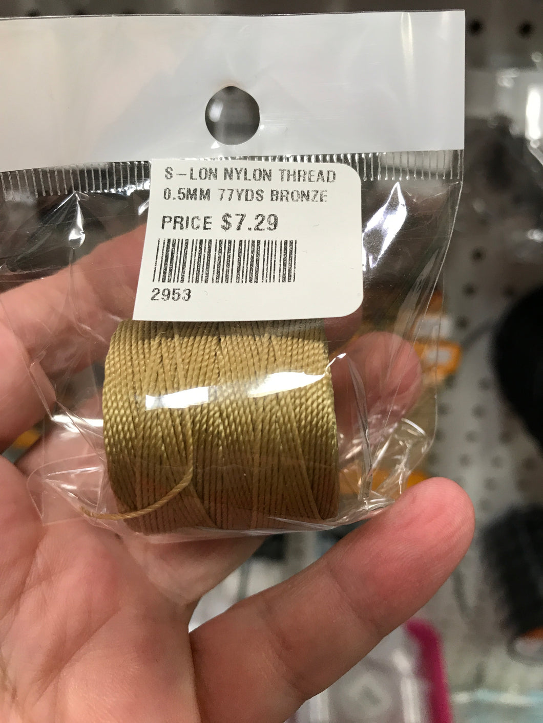 S-LON NYLON THREAD 0.5MM 77YDS BRONZE
