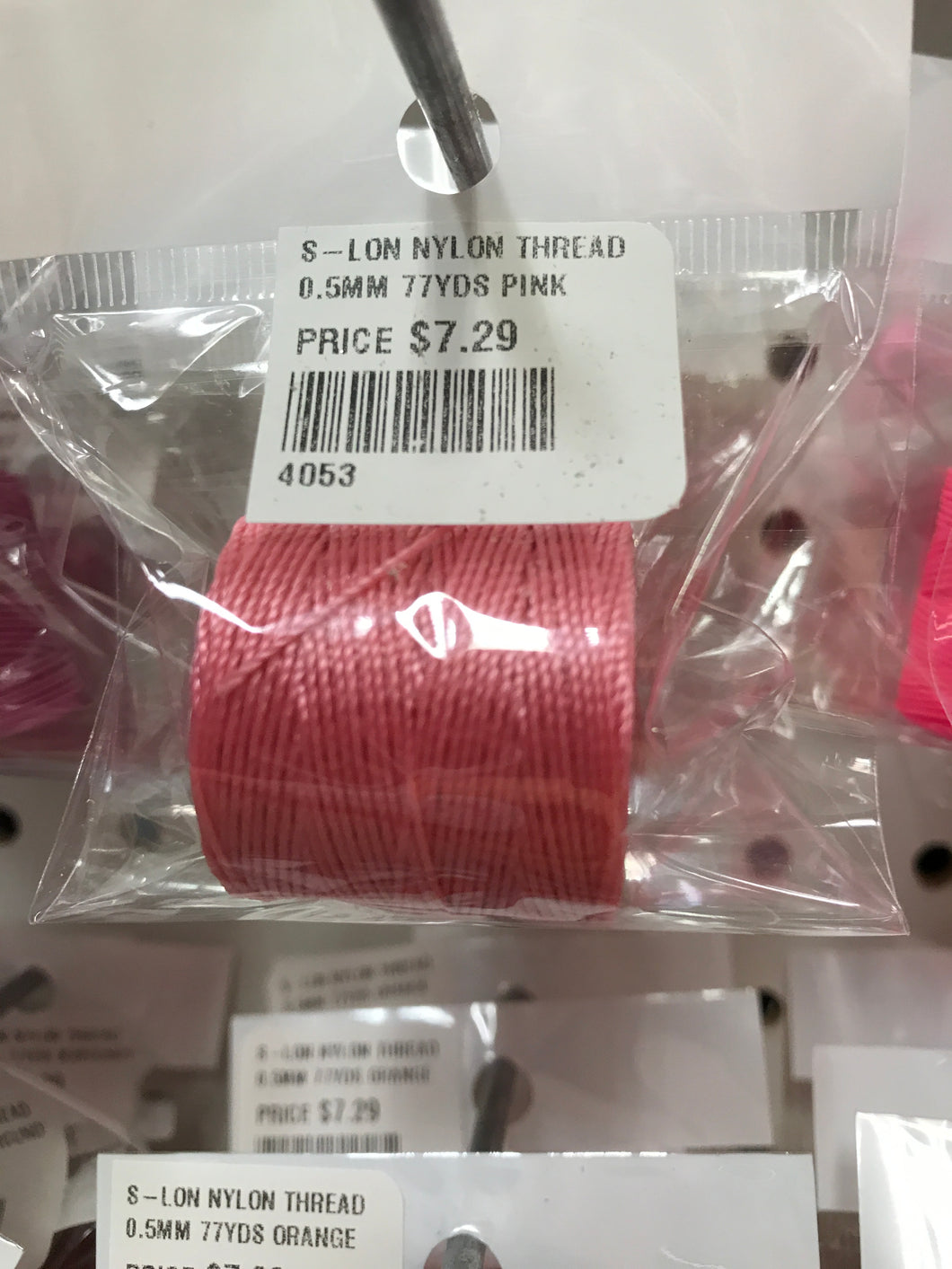 S-LON NYLON THREAD 0.5MM 77YDS PINK