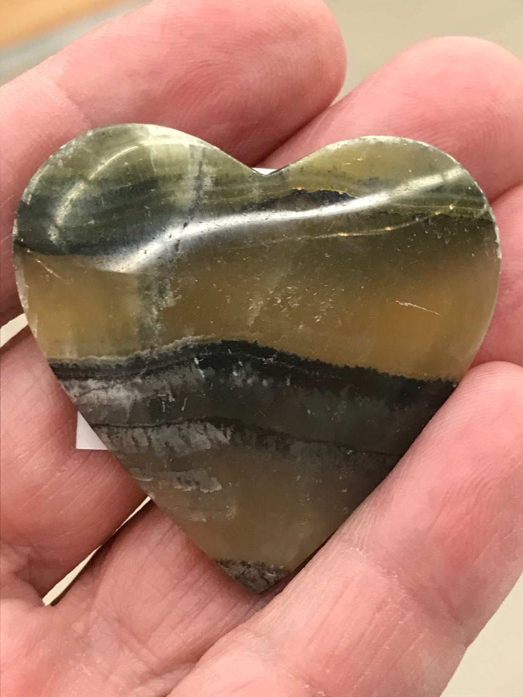 BLUE ONYX HEART CABOCHON