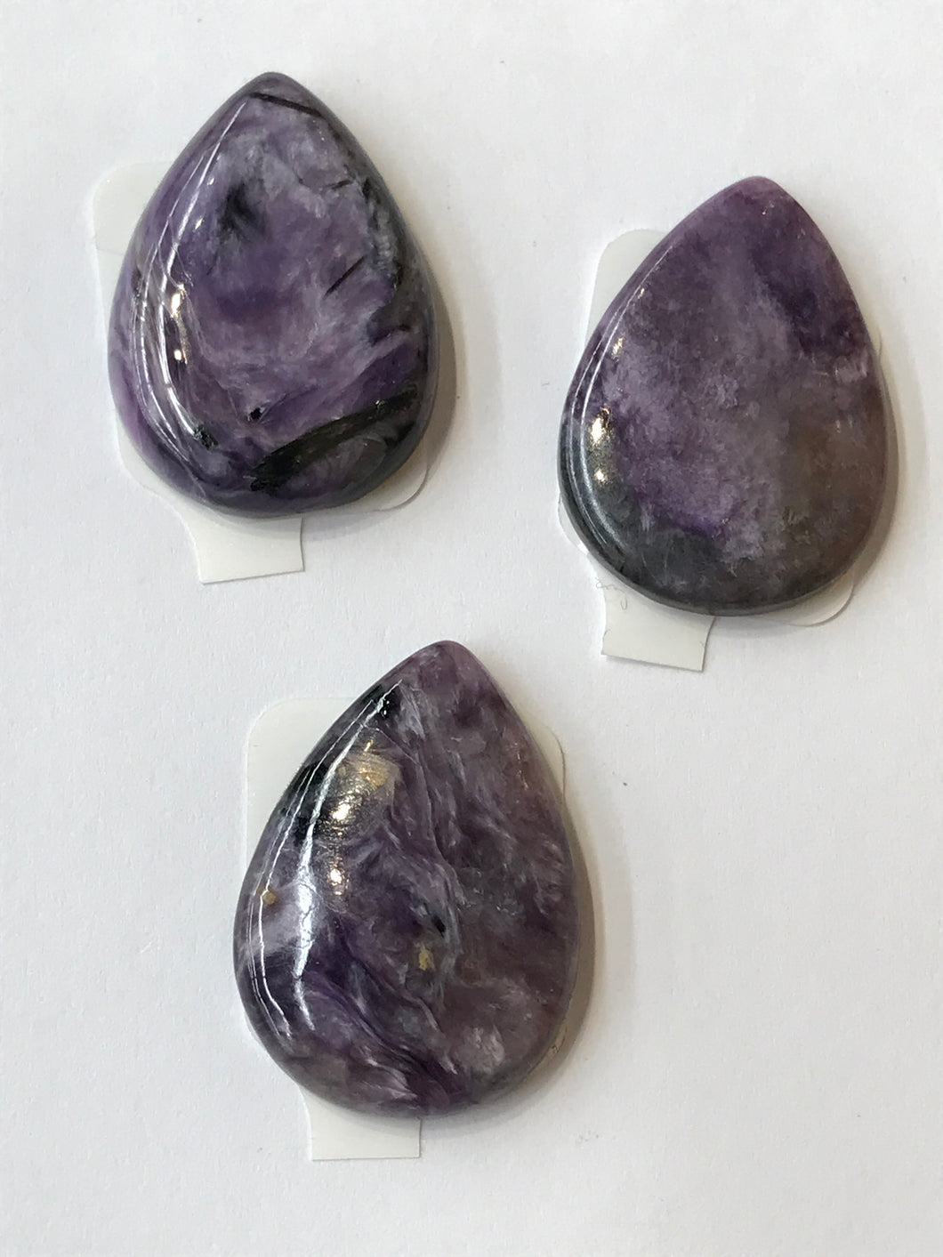 CHAROITE CABOCHON DROP 25X18MM