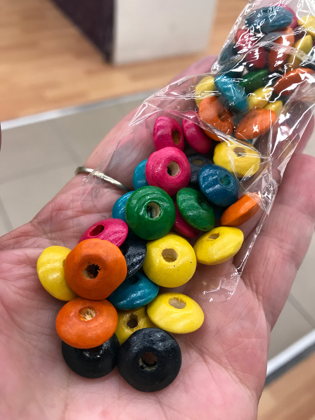 WOOD BEADS ABACUS 13-14X6MM