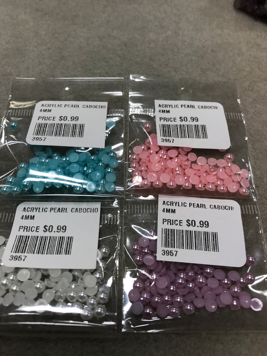 ACRYLIC PEARL CABOCHONS
