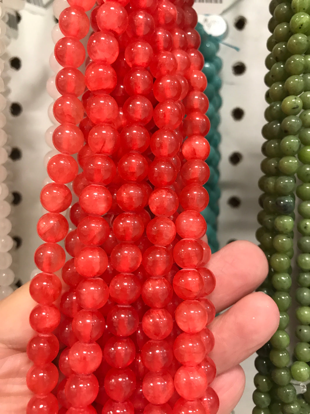 GREEN JADE DYED CORAL