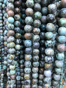 African Turquoise Round Beads
