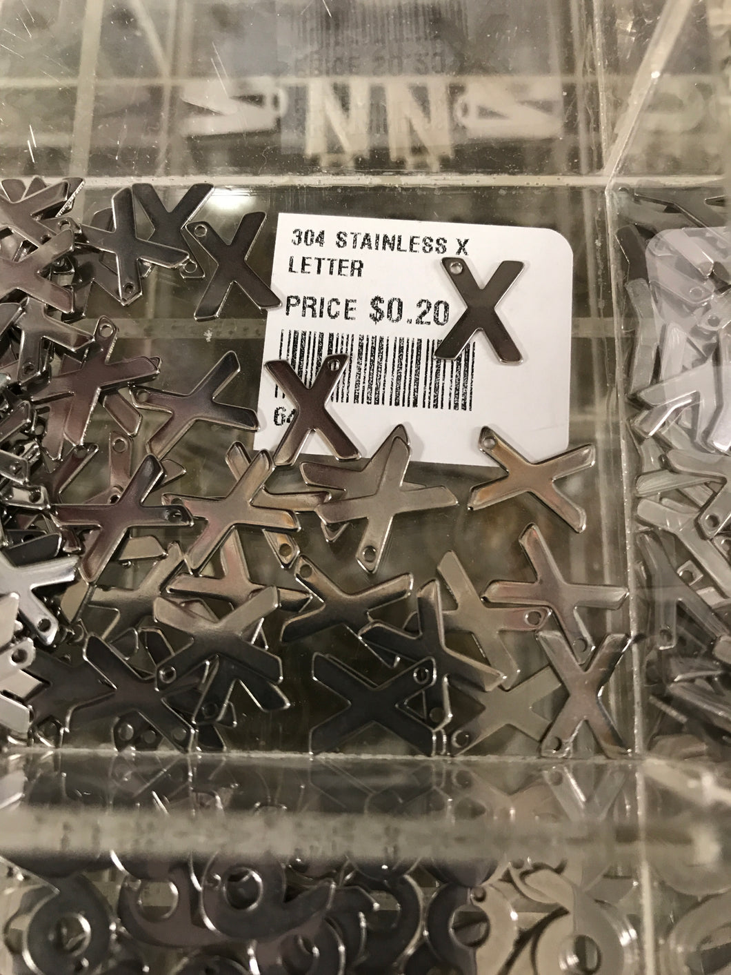 304 STAINLESS LETTER 'X'