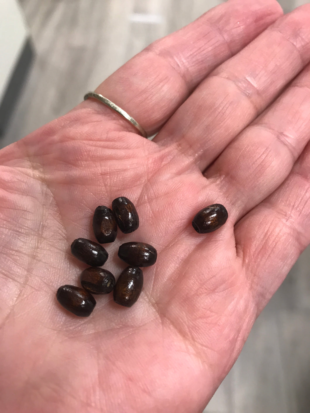 WOOD BARREL BEADS