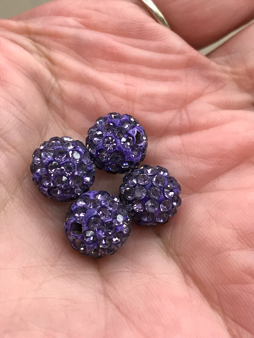 POLYMER CLAY RHINESTONE BEAD 10MM
