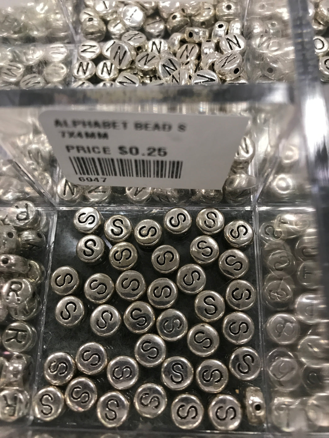 ALPHABET BEAD 'S'