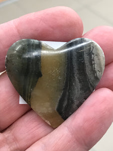 BLUE ONYX HEART CABOCHON