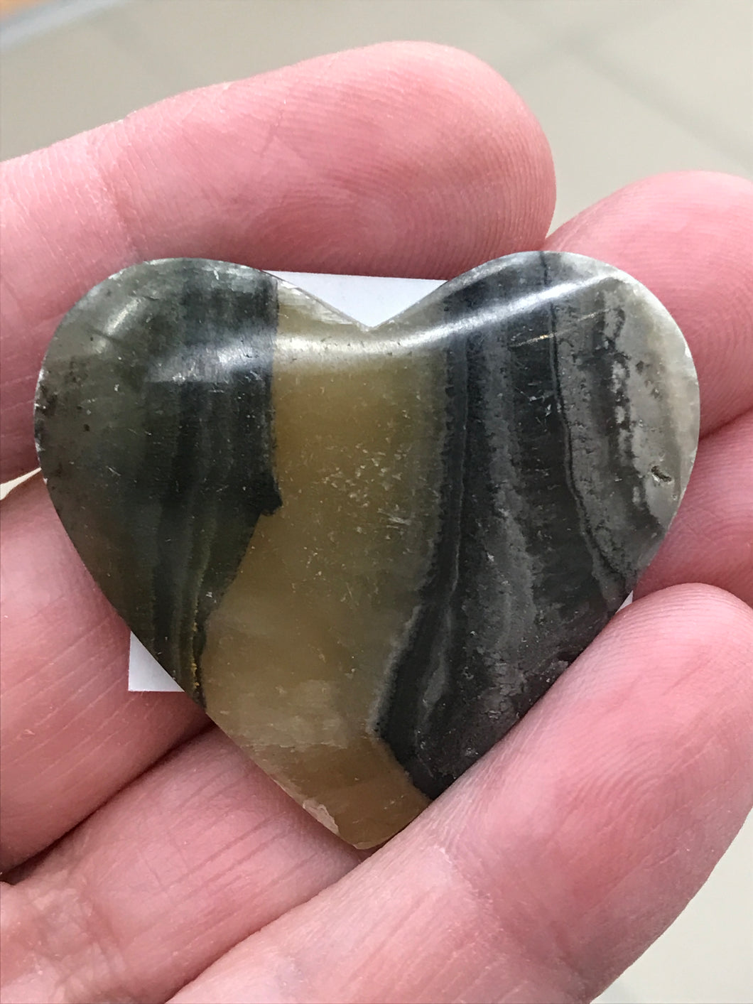BLUE ONYX HEART CABOCHON