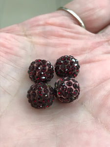 POLYMER CLAY RHINESTONE BEAD 10MM
