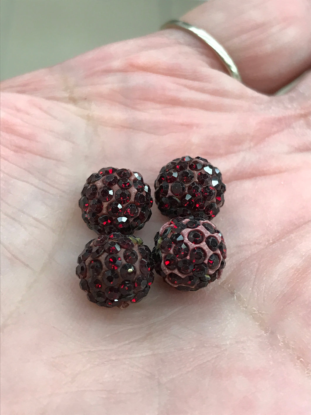 POLYMER CLAY RHINESTONE BEAD 10MM