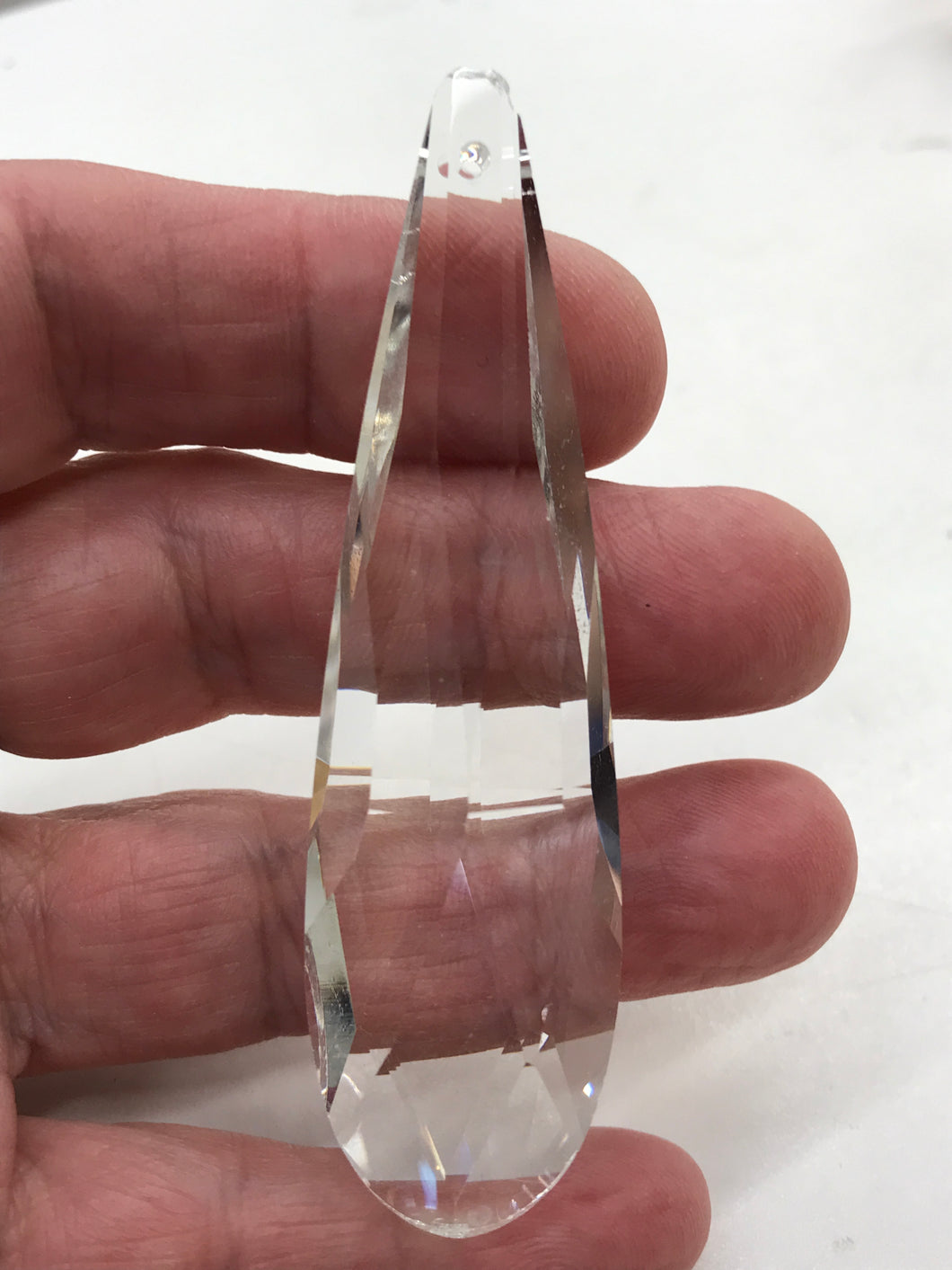 GLASS FACETED DROP
