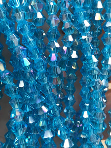GLASS BICONE FACETED 4MM