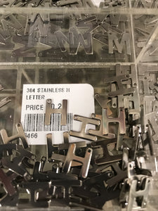 304 STAINLESS LETTER 'H'