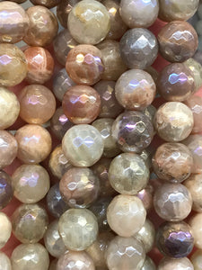PEACH MOONSTONE FACETED 10MM
