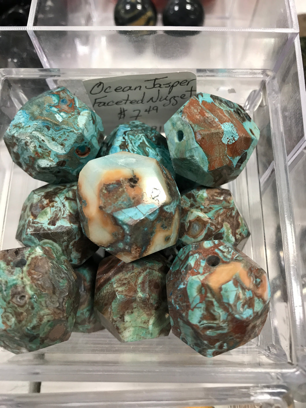 OCEAN JASPER FACETED NUGGET