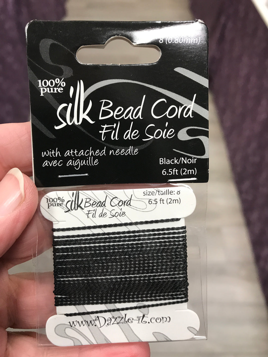 SILK BEAD CORD 0 .8MM