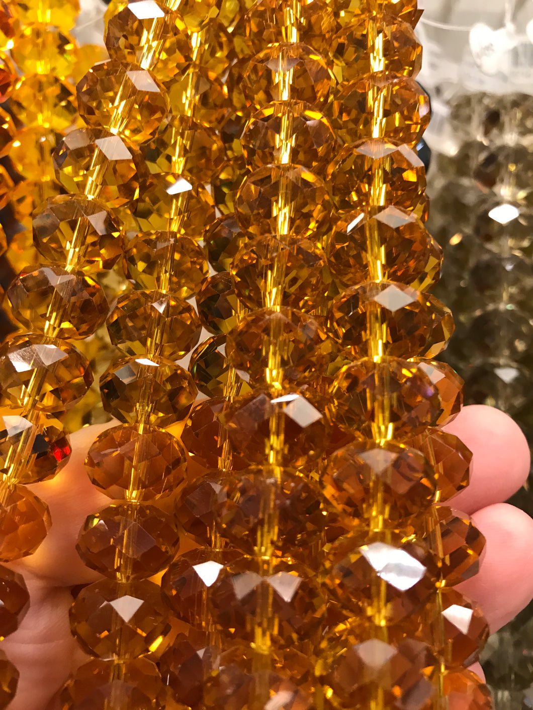 GLASS RONDELLE14X10MM