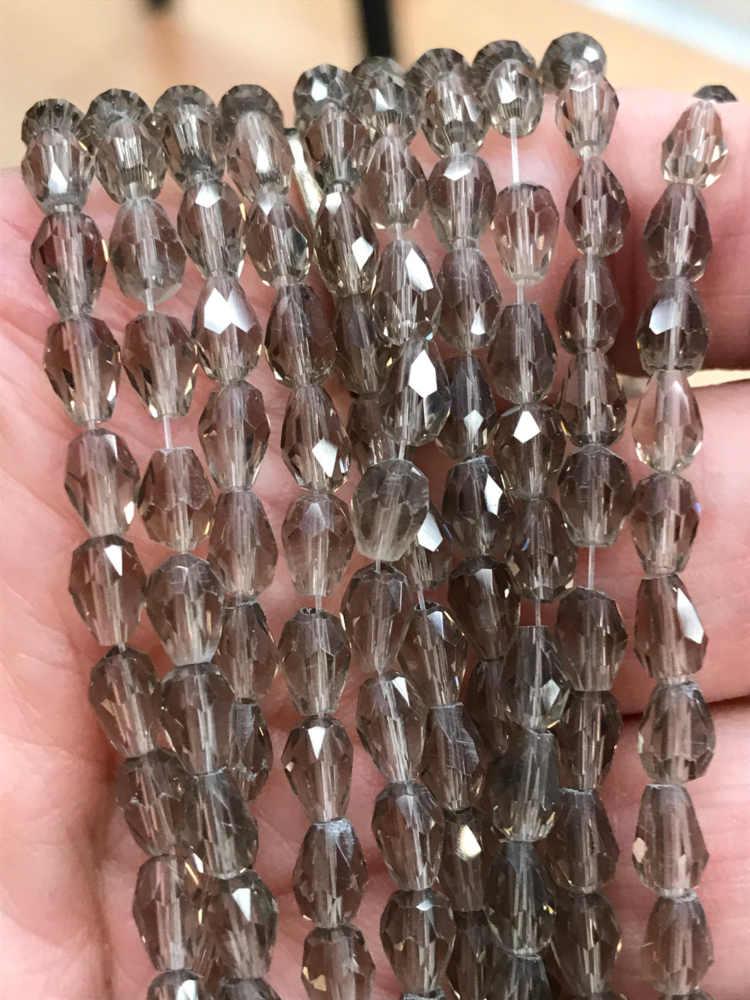CRYSTAL FACETED DROP 6X4MM