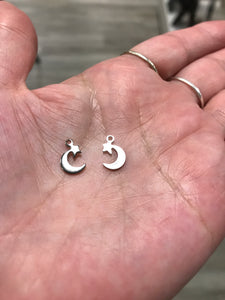 304 STAINLESS MOON/STAR CHARM