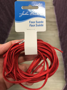 FAUX SUEDE RED