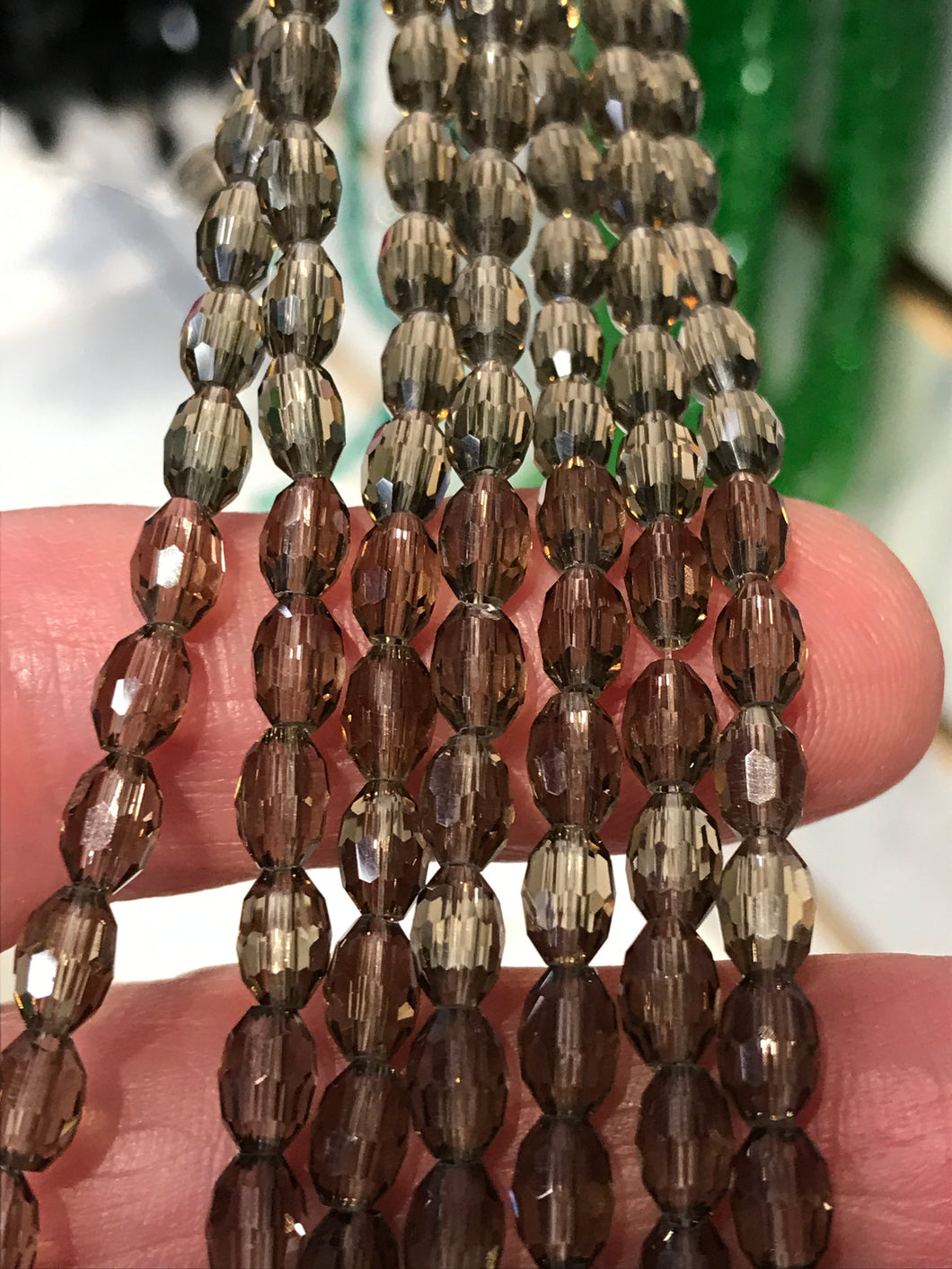 GLASS BEAD FACETED 6X4MM