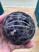 Load image into Gallery viewer, AMETHYST CHEVRON SPHERE
