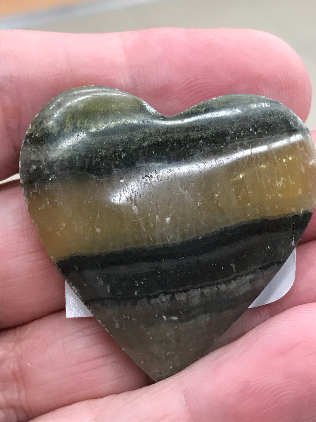 BLUE ONYX HEART CABOCHON