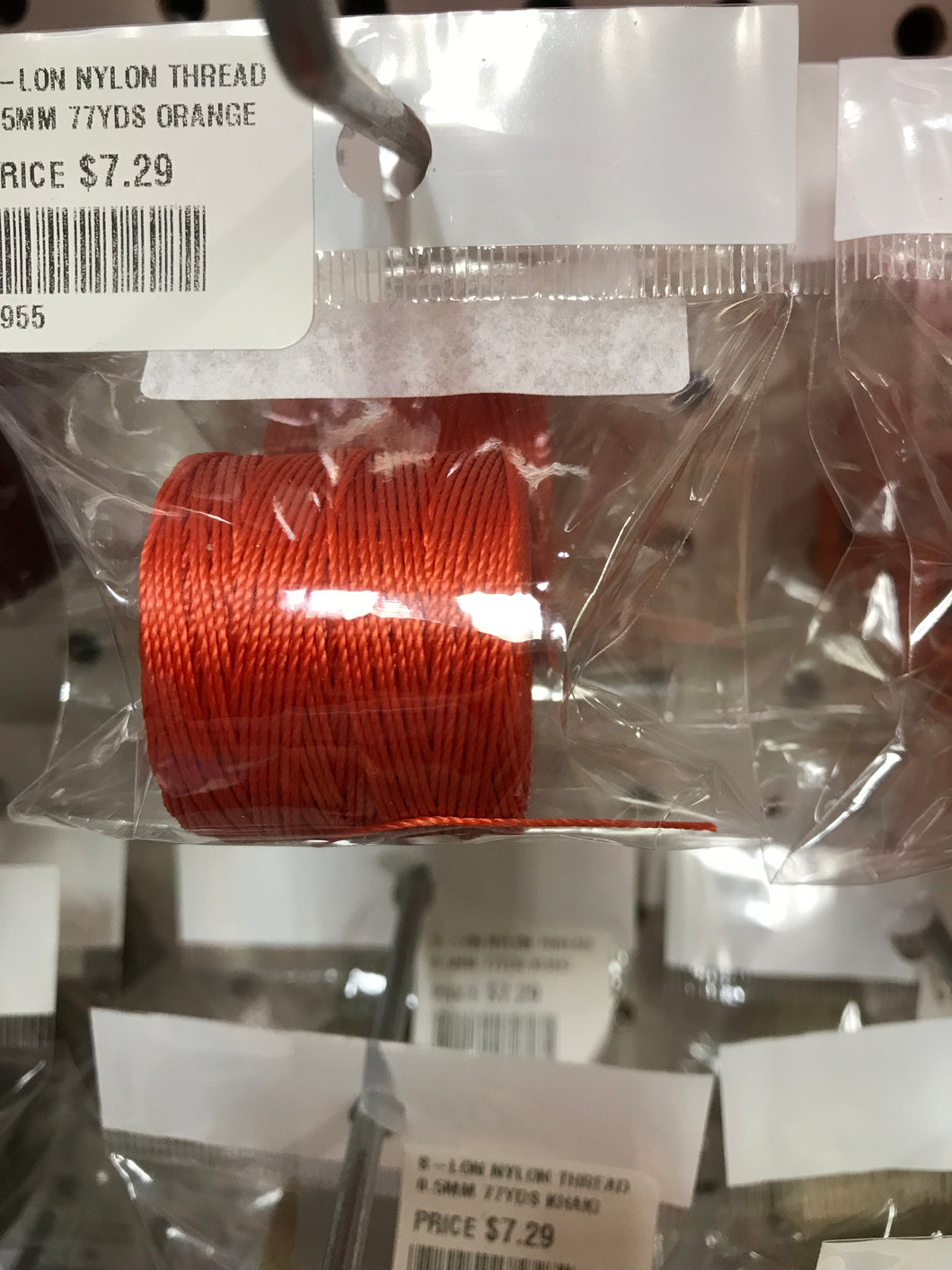 S-LON NYLON THREAD 0.5MM 77YDS ORANGE