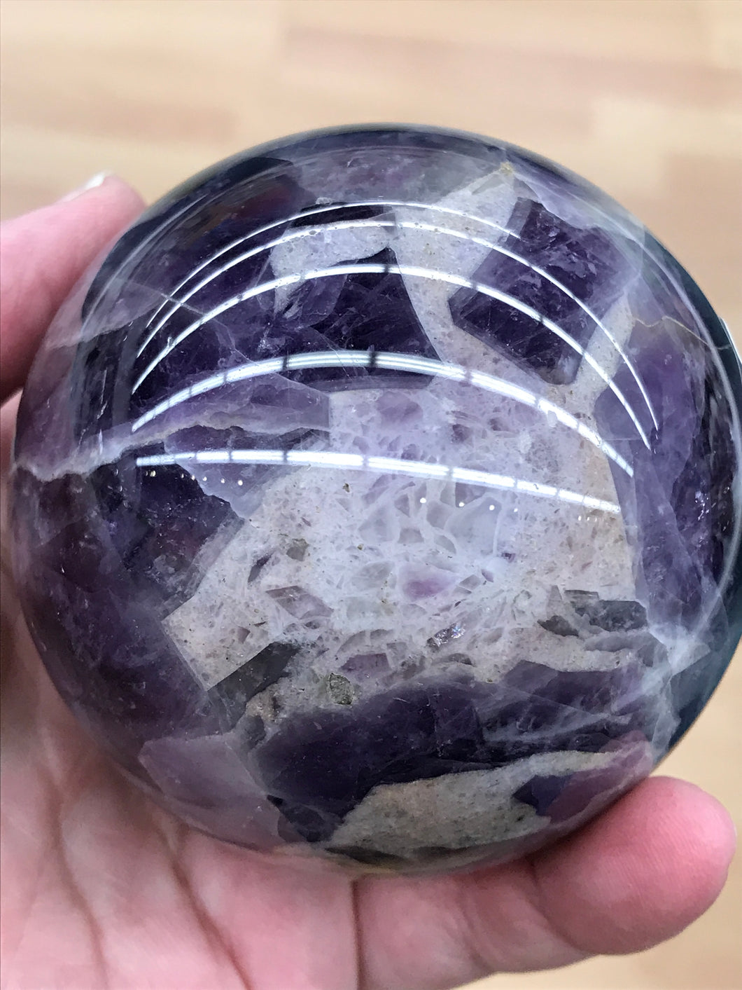 AMETHYST CHEVRON SPHERE