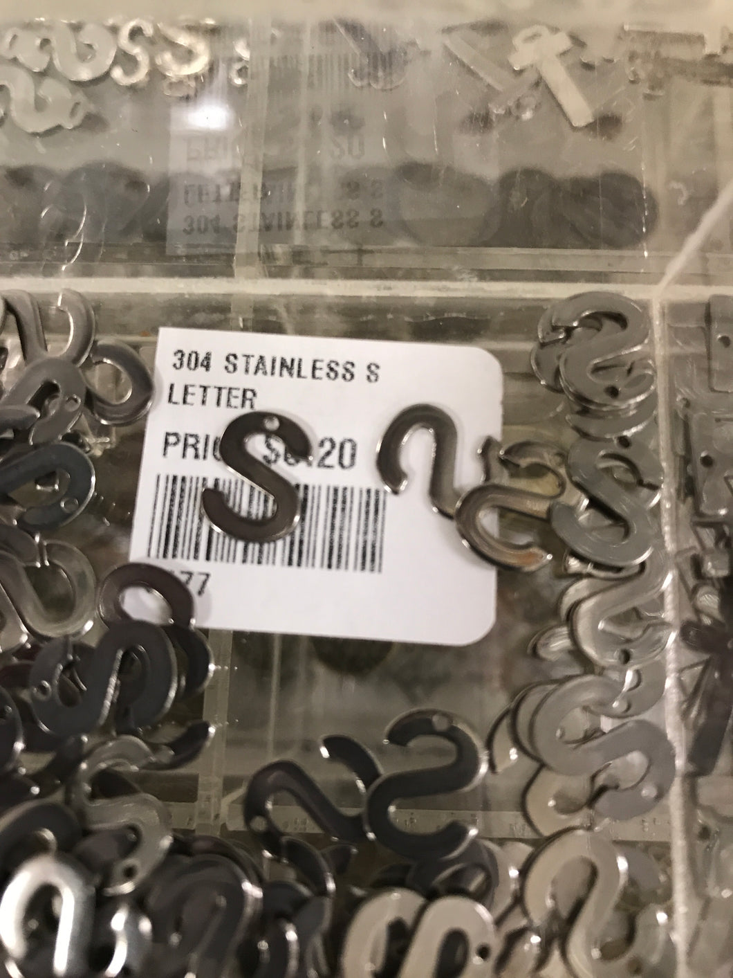 304 STAINLESS LETTER 'S'