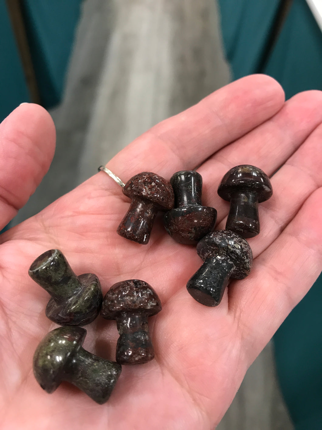 BRECCIATED JASPER MUSHROOMS