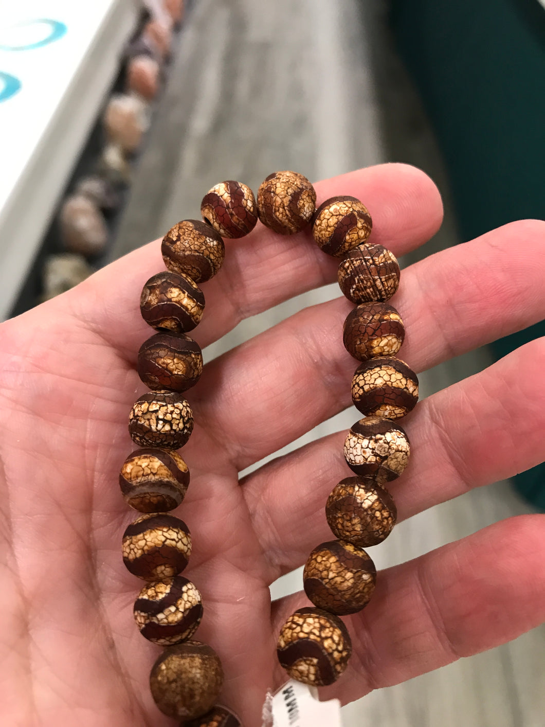 AGATE DZI BEAD 10MM