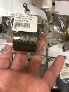 S-LON NYLON THREAD 0.5MM 77YDS OLIVE
