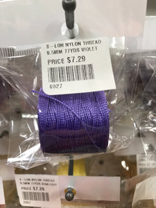 S-LON NYLON THREAD 0.5MM 77YDS VIOLET