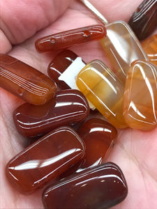 CARNELIAN DOUBLE DRILLED