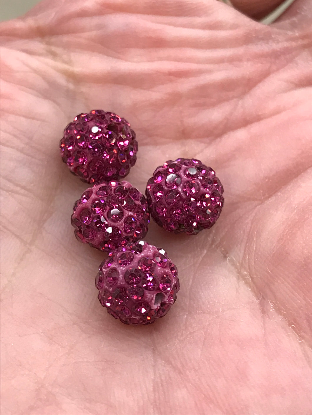 POLYMER CLAY RHINESTONE BEAD 10MM