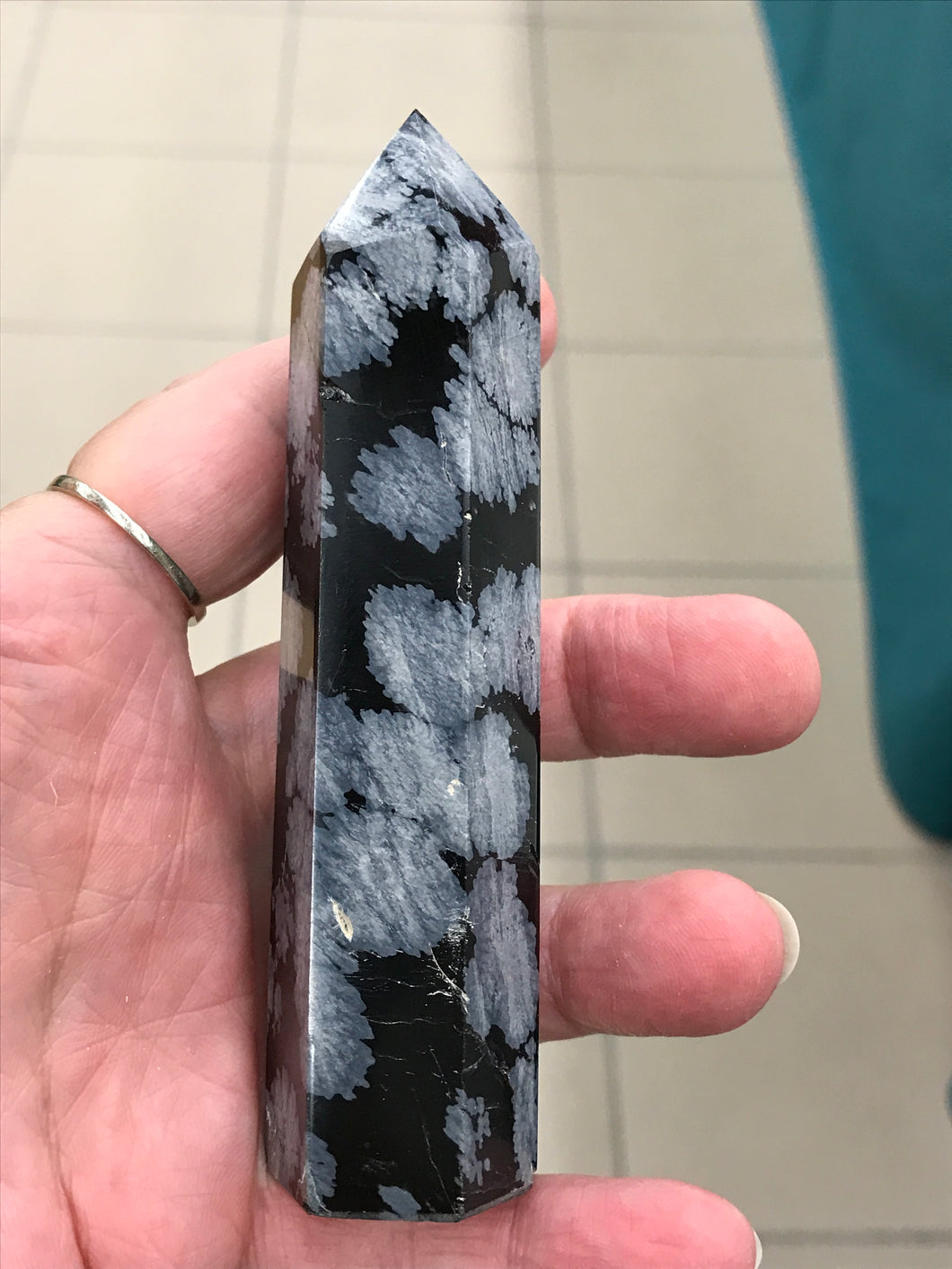 SNOWFLAKE OBSIDIAN POINT